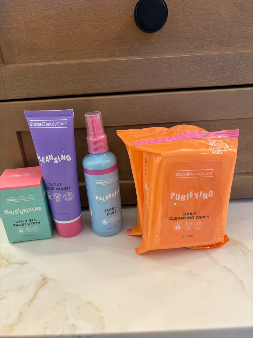 Skin care set from global beauty